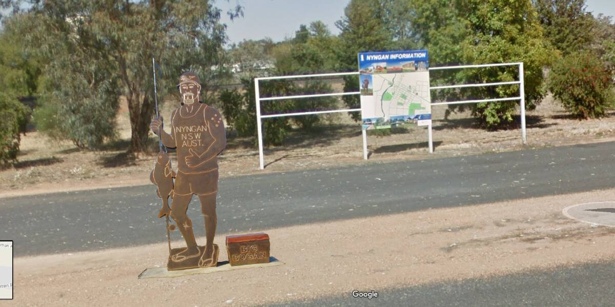 NEW ARRIVALS: The Nyngan Observer's artistic impression of one of the new, life-sized Baby Bogans. Photo: GOOGLE MAPS/ FILE