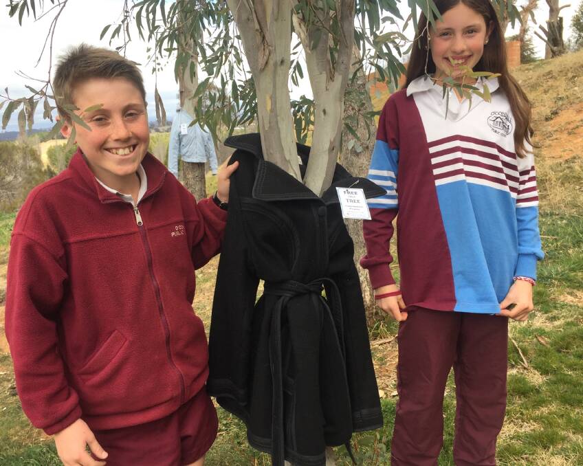 HELPING OTHERS: Students from Bathurst Small Schools showed joined together to collect warm clothes for those in need during Education Week. Photo: Supplied.