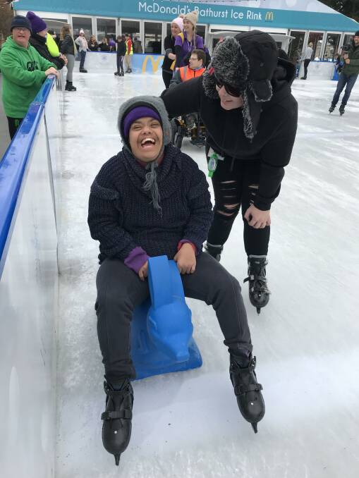 Hitting the ice: A big crowd of skaters had the opportunity to enjoy the winter wonderland in a safe and supported environment. Photo: Supplied.