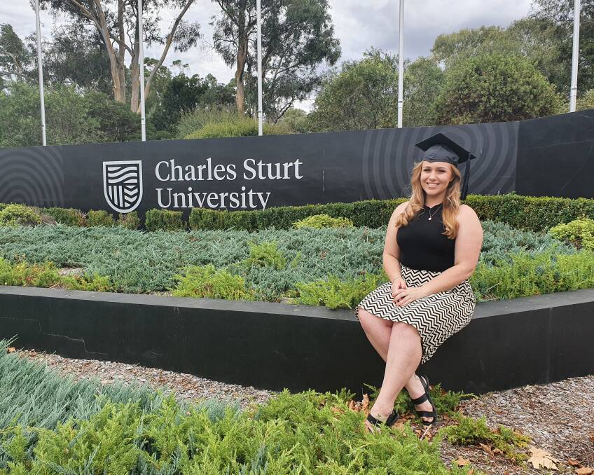 ROLE MODEL: Isabella was a standout student at CSU, winning numerous awards and scholarships, and is looking forward to moulding young minds as part of her English teaching role. Photo: Andrew Lotherington