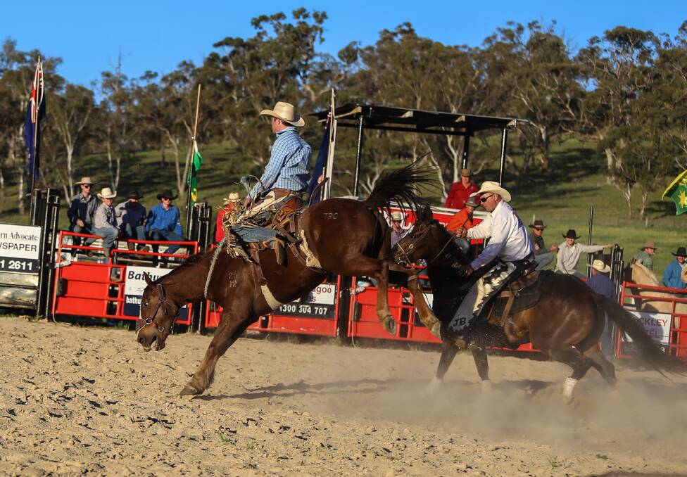 Hold On: Whether it's Saddle Bronc or Bareback the aim of the game is to hang on and stay on. Photo: Supplied.