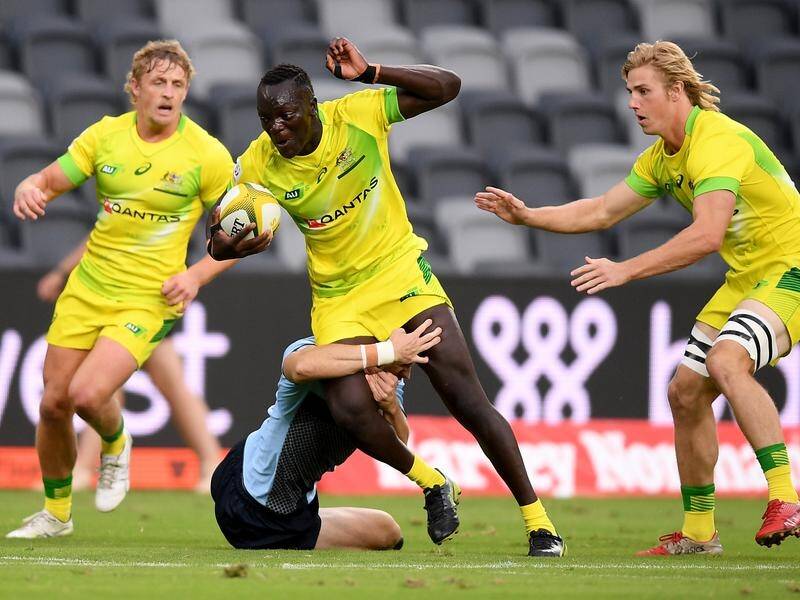 GREAT MOMENT: Sudanese star Yool Yool will make his Australian debut at the World Rugby Series in Dubai.