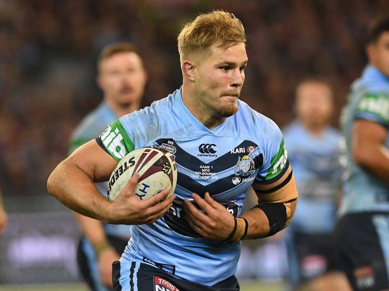 Jack de Belin added starch to the NSW State of Origin pack despite carrying a painful hip injury.