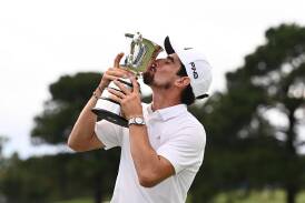 Joaquin Niemann of Chile has won the Australian Open in a sudden-death playoff. (Dan Himbrechts/AAP PHOTOS)