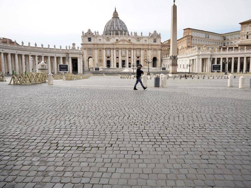 St Peter's Square and St Peter's Basilica have been closed as Italy's virus outbreak worsens.