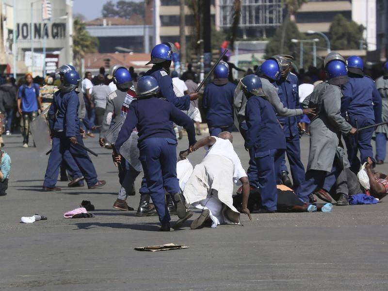 Clashes have broken out in Zimbabwe's capital Harare between police and protesters.