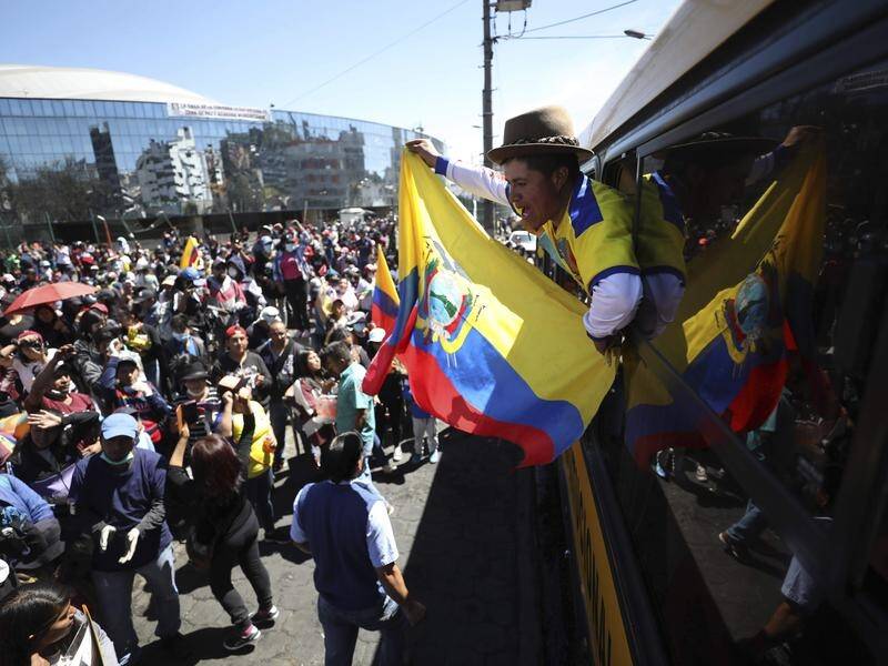 Demonstrators are returning home in the aftermath of violent anti-government protests in Quito.