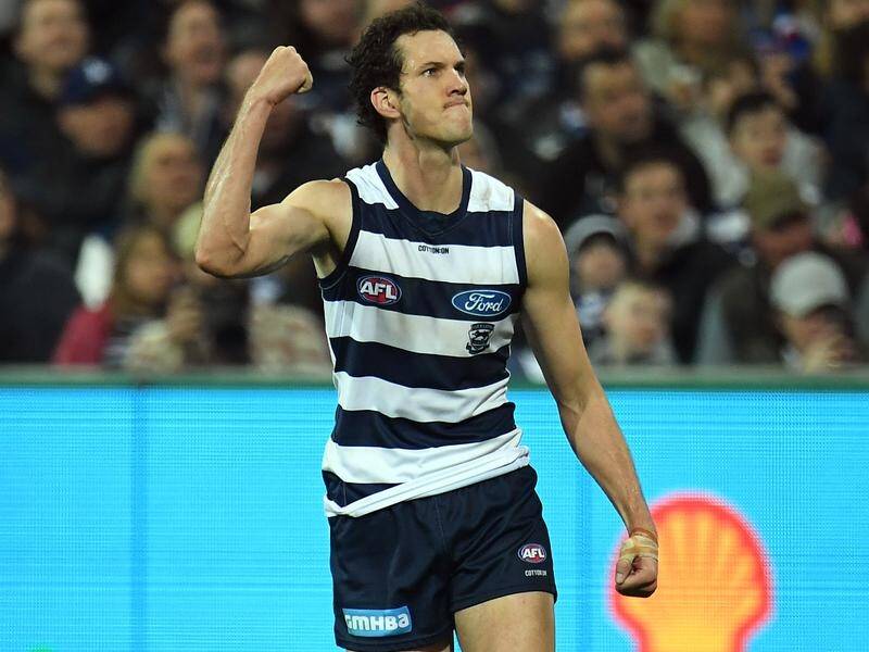 Geelong coach Chris Scott thinks AFL debutant Darcy Fort (pic) combined well with Ryan Abbott.