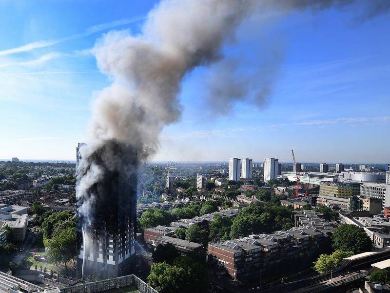 Cladding on London's Grenfell Tower is under scrutiny at an inquiry into the deadly fire there.