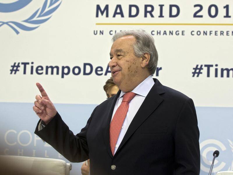 UN Secretary-General Antonio Guterres is at the COP25 summit in Madrid to tackle climate change.