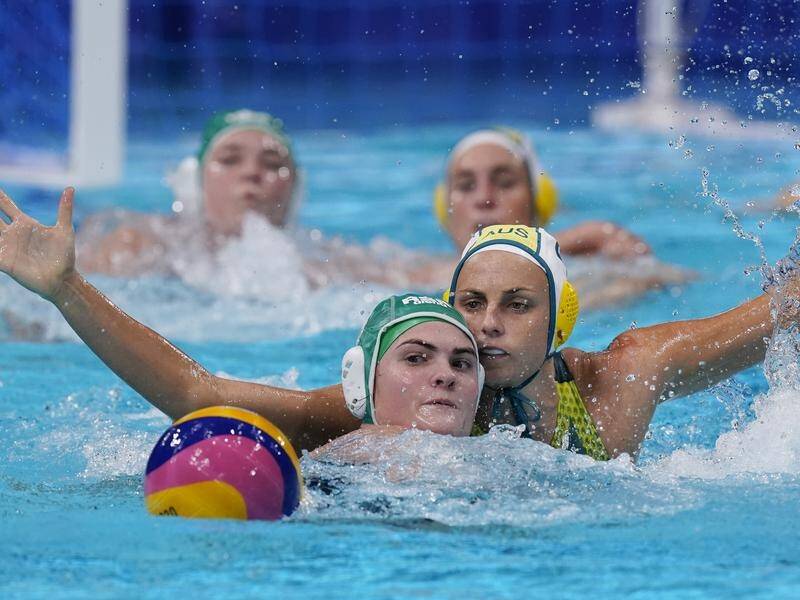 Australia's women's water polo team has defeated South Africa en route to the quarters in Tokyo.