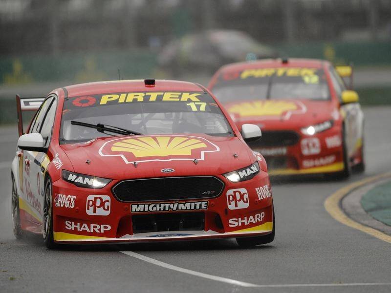 Scott McLaughlin has taken pole position for the 250km Supercars race at Phillip Island.