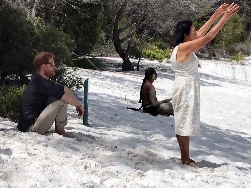 The Butchulla people of Fraser Island have welcomed Pince Harry to their heritage-listed land.