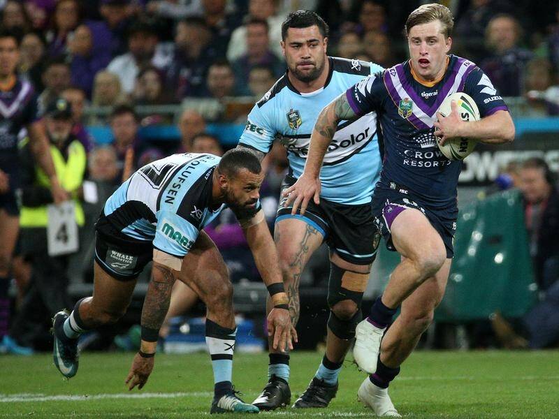 Melbourne's Cameron Munster has had 15 try assists and 82 tackle breaks in 23 NRL games this season