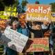 Protesters rally outside the annual general meeting of Woodside Energy in Perth. (Aaron Bunch/AAP PHOTOS)