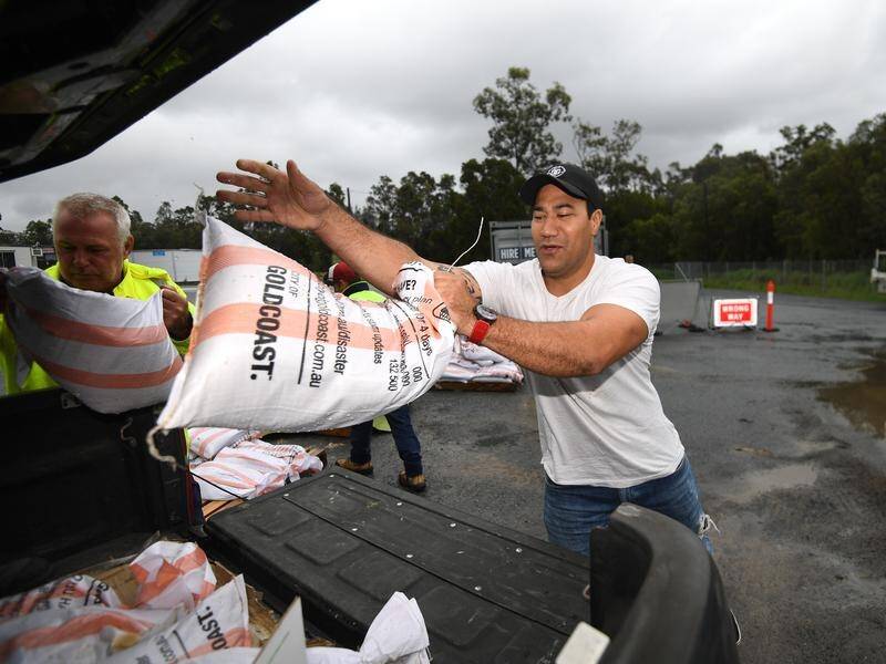 Sandbag stations have been set up across the Gold Cost and northern NSW regions hit by flooding.