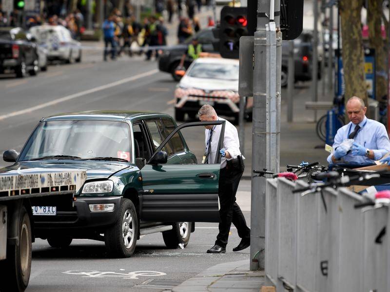 A teenager who drove a car toward pedestrians in Melbourne's CBD in September will be sentenced.