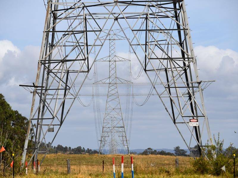 Transmission towers 85m high would be built on farming land under the power proposal. (Brendan Esposito/AAP PHOTOS)