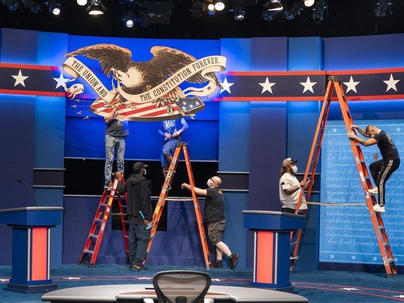 The stage is being set for the first Trump-Biden presidential debate.