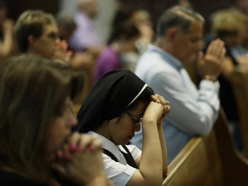 A mass of forgiveness has been held after a report on priests who abused children in Pennsylvania.