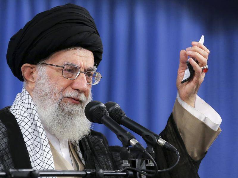 Iranian Supreme Leader Ayatollah Ali Khamenei says US sanctions are putting pressure on Iran.