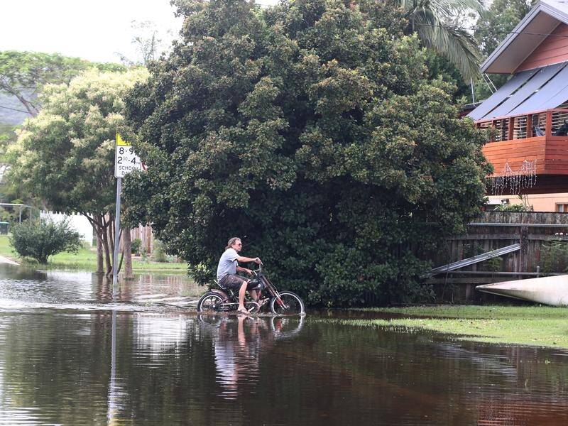 A large swathe of NSW remains under threat of heavy downpours and flooding.