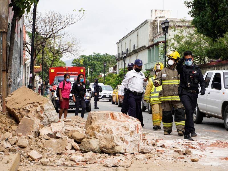 At least six people have been killed by a powerful earthquake that struck in southern Mexico.