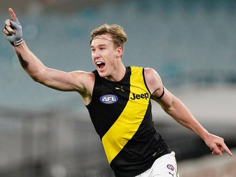 Richmond's Tom Lynch could play against the Swans on Sunday despite having hand surgery this week.