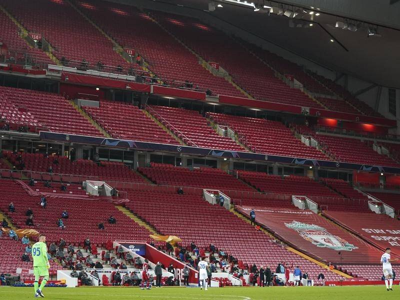 Liverpool's Anfield home, empty of fans for so long, can welcome 2,000 back under new UK rules.