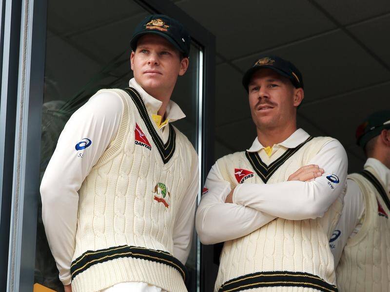 Banned batsmen Steve Smith (L) and David Warner will face off in Canada's T20 competition on July 2.