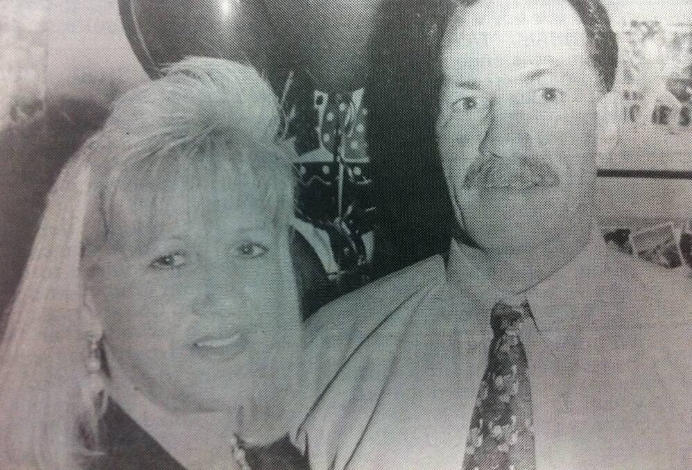 From the Western Advocate, December 1995. Steven Vane celebrates his 40th birthday with Helen Coops.