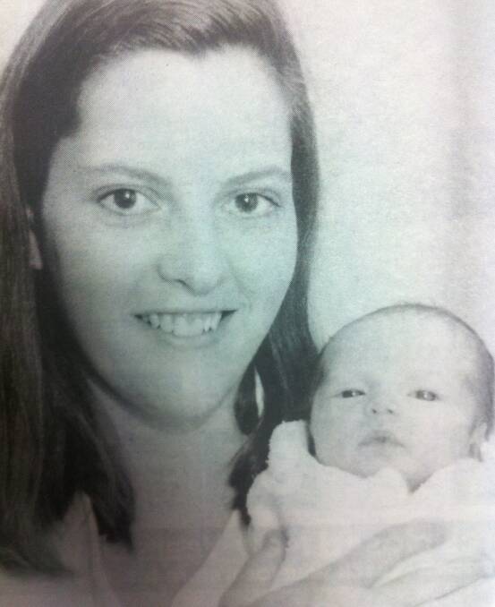 From the Western Advocate, December 1995. Cameron James with his mum, Nicole. 