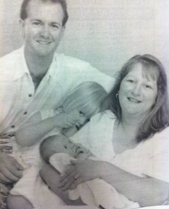 From the Western Advocate, December 1995. Baby Charlotte Rose with the Foster family.