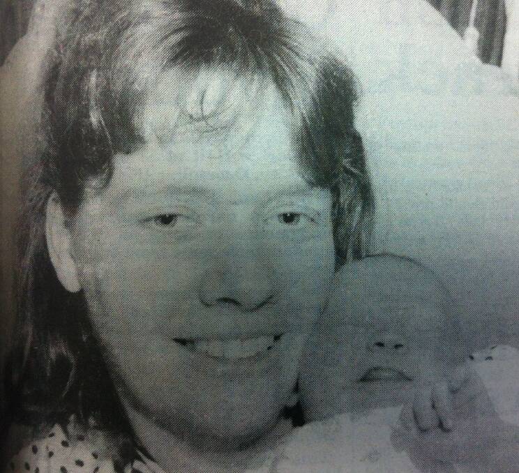 From the Western Advocate, December 1995. Jamie Paul Murphy with his mum, Andrea.