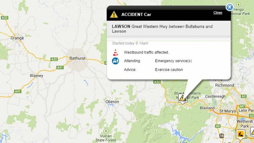 BathurstAM: Accident on the Great Western Highway
