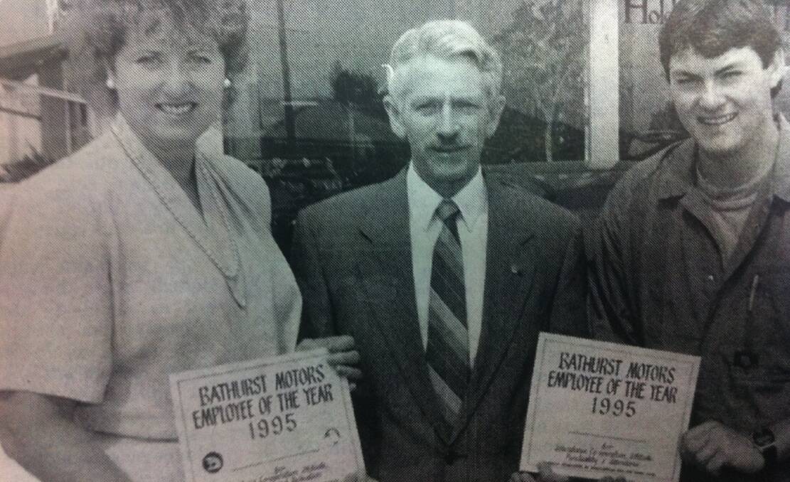 From the Western Advocate, December 1995. Ben Griffiths (right) with Sondra Rheinberger with Tim Sargeant. 