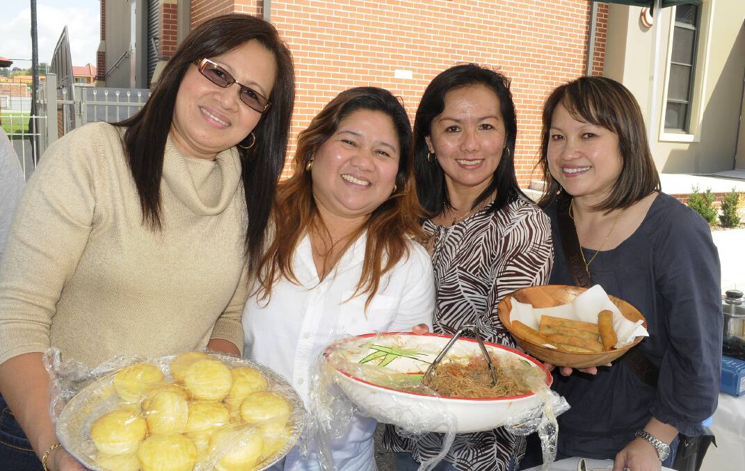 SNAPPED: St Michael and St John’s Cathedral community fete. Bathurst Filipino Australian Community members Edna Mitchell, Sally Dimalaluan, Edith Turner and Marie Hernandez.