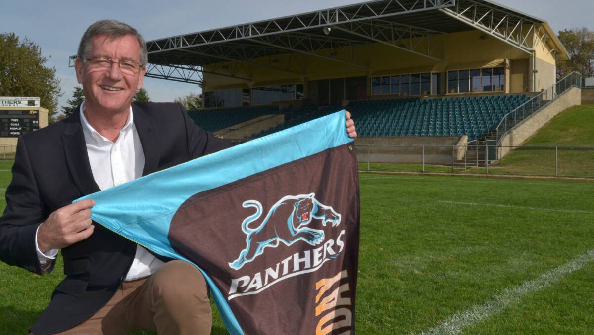 UPGRADE: Bathurst Regional Council mayor Gary Rush at Carrington Park yesterday amid plans to double the capacity of the grandstand as part of a $6.1 million initiative in the 2017-18 management plan. 
Photo: BRIAN WOOD 	051816bwstand
