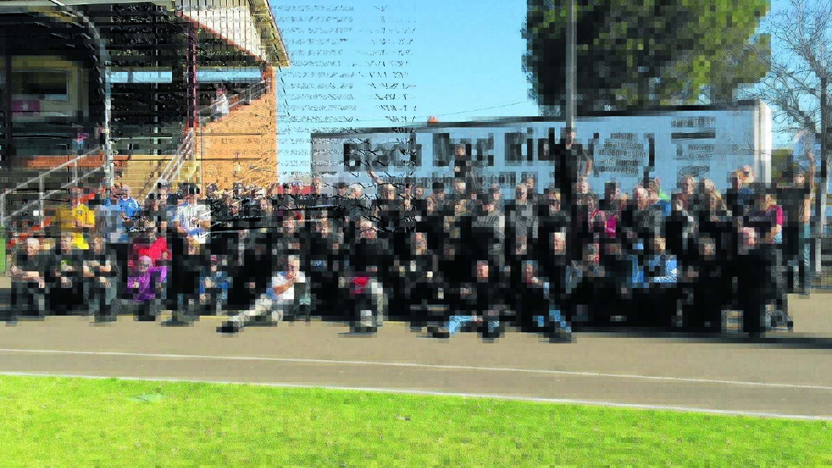 BLACK DOG FUNDRAISER: Riders taking part in the Black Dog Ride left Bathurst on Saturday and rode to Dubbo on their way to Uluru. The ride is being held to raise money to fight depression and suicide, and to raise awareness about mental health.