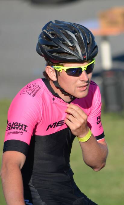 THINK PINK: Bathurst cyclist Harrison Carter will be wearing the St George pink jersey today when he tackles the Cycling Australia Road National Championships under 23s men’s road race. Photo: ANYA WHITELAW	 112115ycycle44
