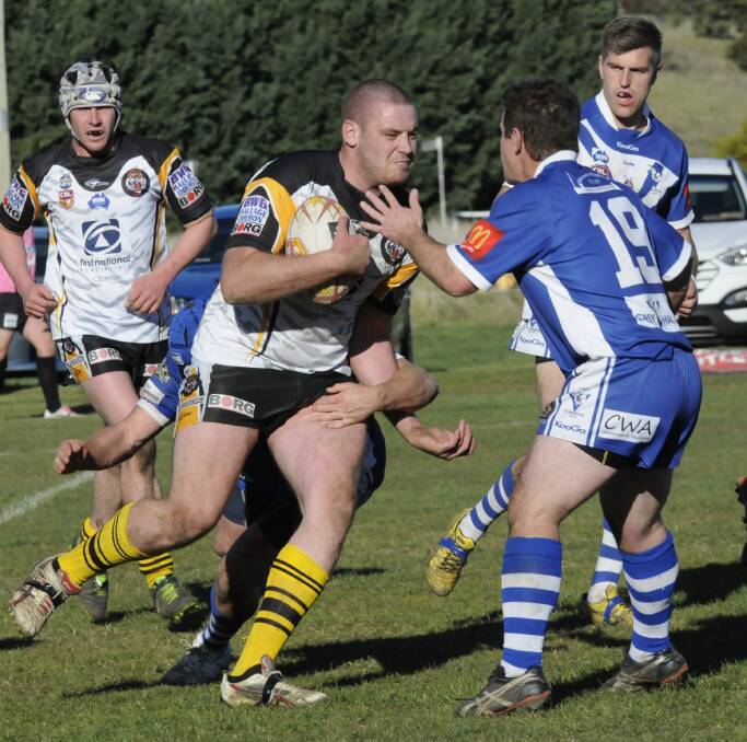 ON THE MOVE: After three seasons playing with Oberon, prop Greg Behan will return to his junior club Bathurst Panthers for season 2015. Photo: PHILL MURRAY 	081713poberon21