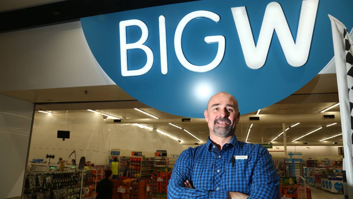 REBUILD: Big W manager Duncan Pacey says the store will relaunch in November after a large refurbishment. Photo: PHIL BLATCH 	100815pbbigw1