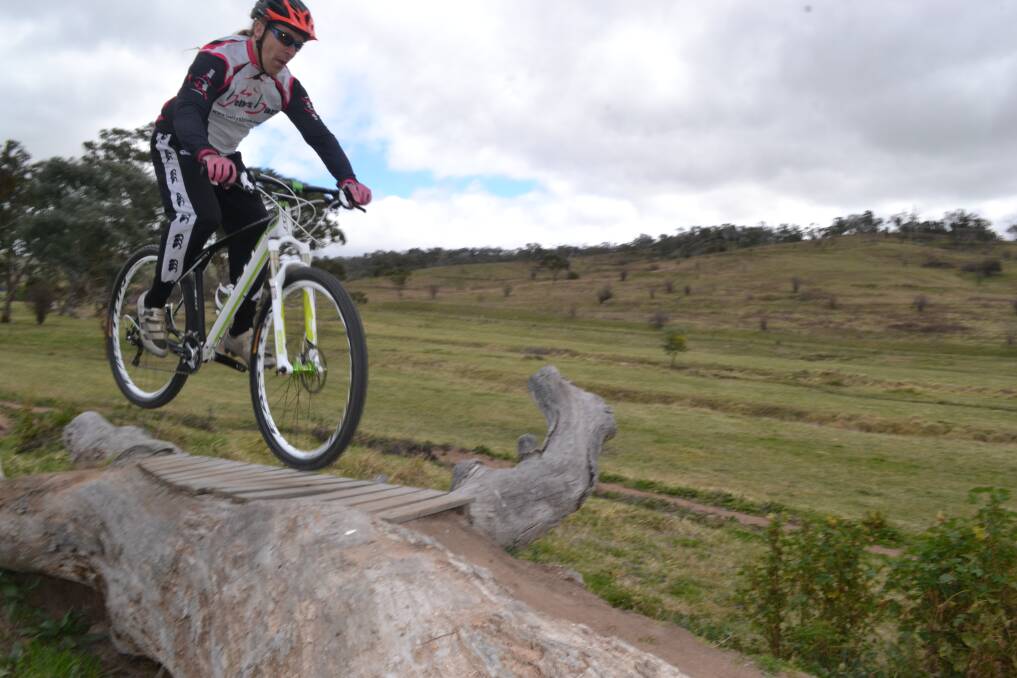 GET SET: Greg Bell is looking forward to competing in a new mountain bike series at Bathurst’s new bike track off the Vale Road. Photo: BRIAN WOOD 092514bwgregbell