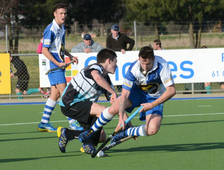 COOL UNDER PRESSURE: St Pat’s striker Jaden Ekert scored the winning goal for NSW Country in their Australian Country Hockey Championships gold medal match against Victoria. It came down to a penalty shoot-out to separate the rivals. Photo: PHILL MURRAY 	061315ppats5