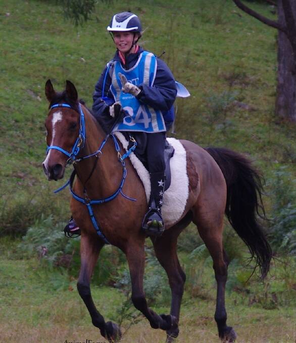 HEAVY WORKLOAD: Tahnaya Mercieca was a strong performer at the state endurance riding titles recently. Photo: JO ARBLASTER 062014riding