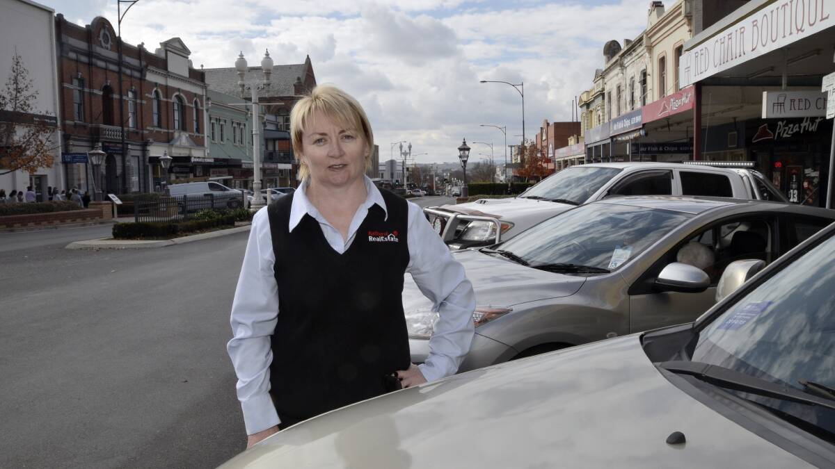 PARKED IN: Bathurst Business Chamber president Stacey Whittaker believes there are a number of options Bathurst Regional Council could pursue to ease parking pressure for CBD workers. Photo: PHILL MURRAY 060216ppark
