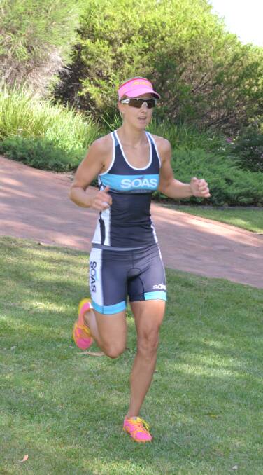 BIG IMPROVER: Peta Cutler clocked a massive personal best – lowering her mark by almost an hour – for an Ironman race on Saturday. She placed seventh in her division at Ironman New Zealand. 031713tri12