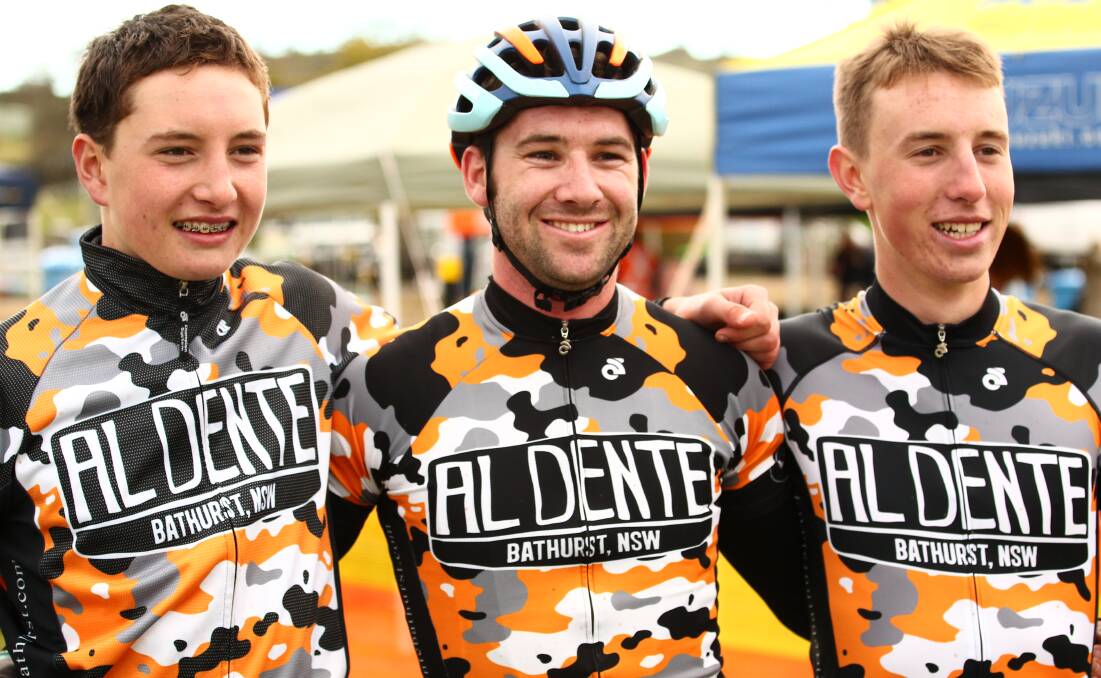 AWESOME EFFORT: The Al Dente team of  Josh Corcoran, Craig Hutton and Paddy Corcoran were unstoppable in the teams event yesterday, winning comfortably on their home track. Photo: PHIL BLATCH	 053115pbevo69