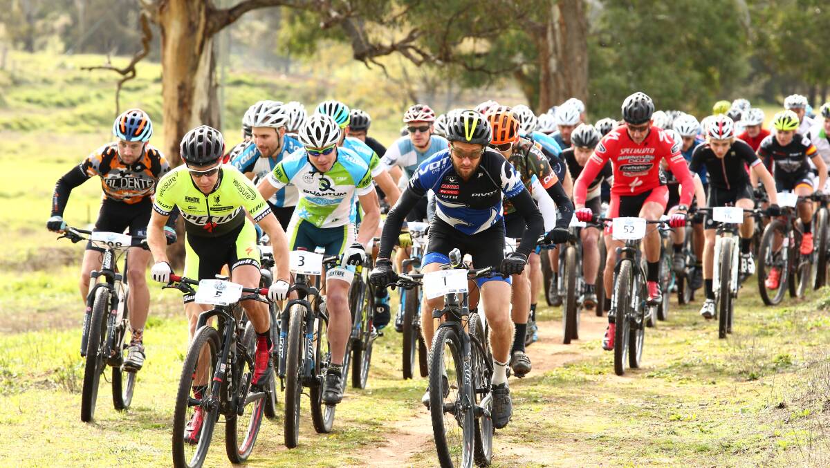 GREAT RIDE: Cyclists in the Bathurst round of the Evocities MTB Series gave the new track a huge thumbs up yesterday. Photo: PHIL BLATCH 053115pbevo24