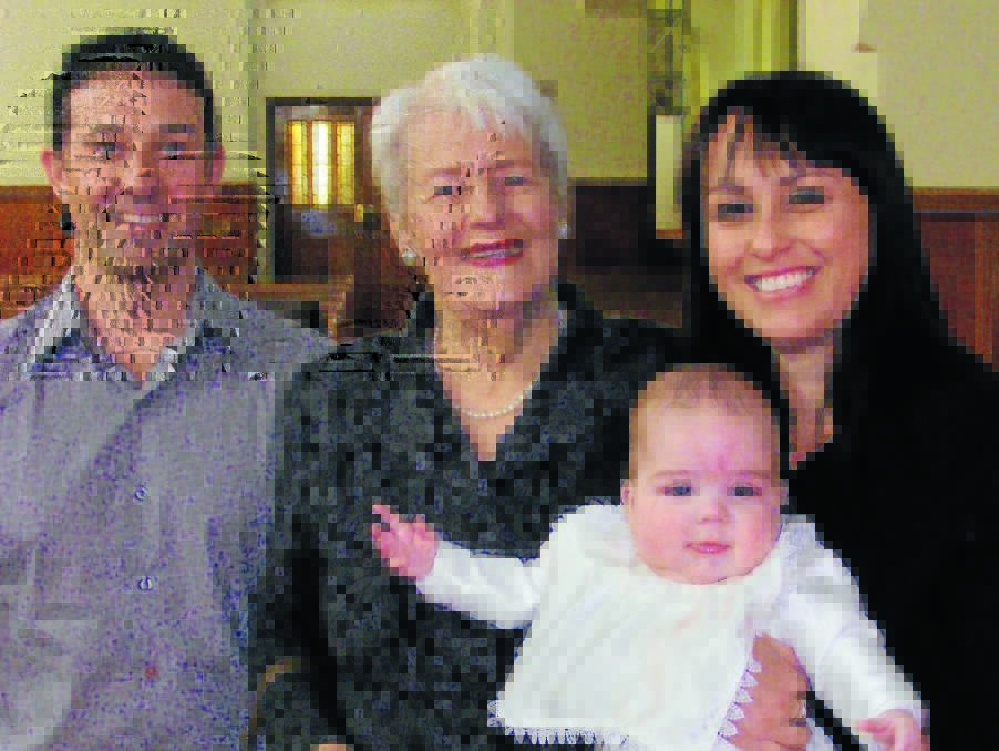 END OF AN ERA: Noela Sikora, second from left, pictured with family members, retired from 2BS earlier this month after 43 years on the job. She has been instrumental in managing the city’s Christmas Miracle Appeal for the past three decades, helping the city’s needy at Christmas.